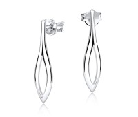 Contemporary Style Drop Silver Earring STS-3378